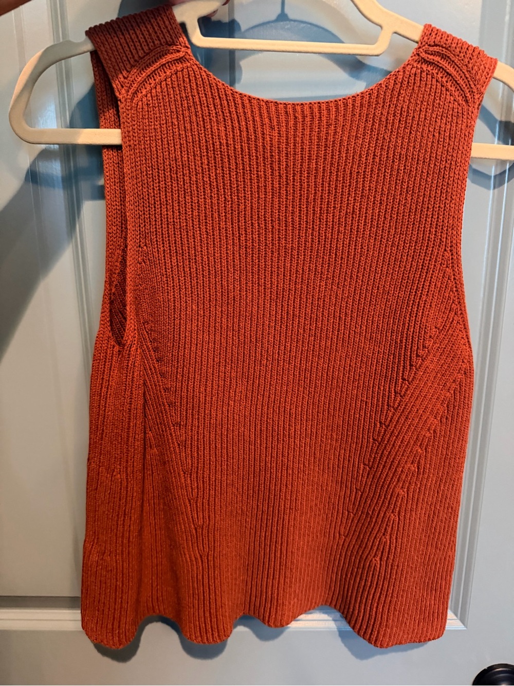 Vince Rust Ribbed Knit Tank Top - Picture 12 of 13